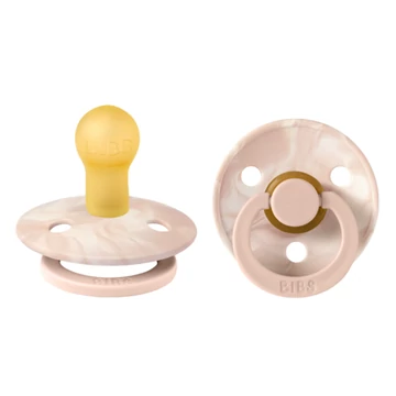 BIBS Colour TIE DYE 2-es szett (Púderrózsaszín-Krémfehér), 0-6 hó