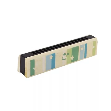 Szájharmónika kék, csillagos