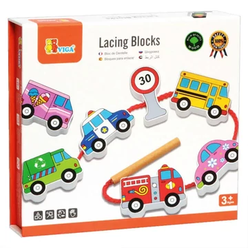 Fűzős játék - járműves