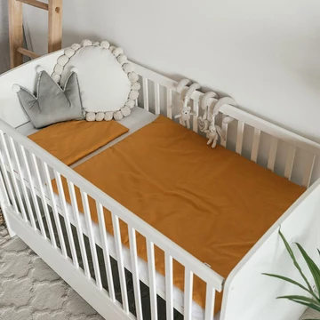 Ágynemű szett, két részes, mustár színben