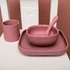 Kép 2/2 - Minimal baby étkészlet dark rose színben