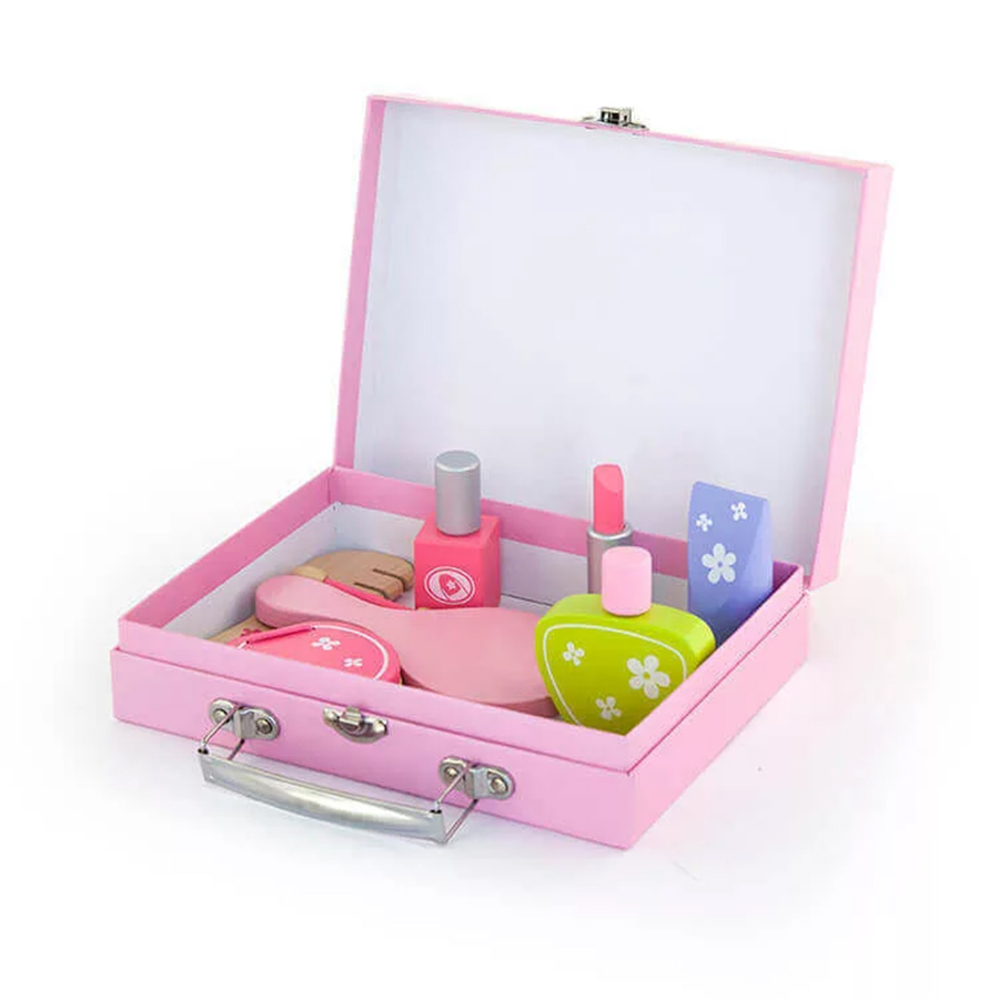 Kozmetikai készlet rózsaszín dobozban